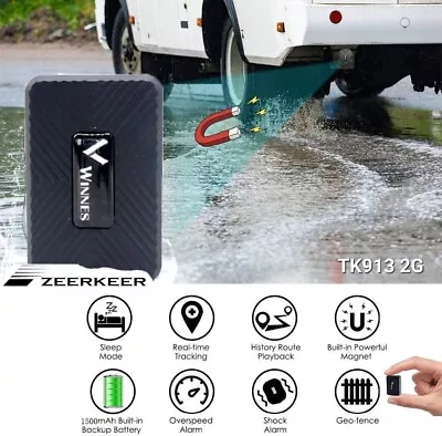 Winnes/Zeerkeer Mini GPS Tracker Micro Magnetic Real Time Anti-Theft [TK913 2G]  • £30.11