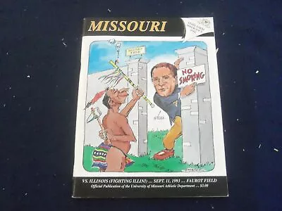 1993 Sep 11 Football Program - University Of Missouri Vs Univ Illinois- St 3399g • $30