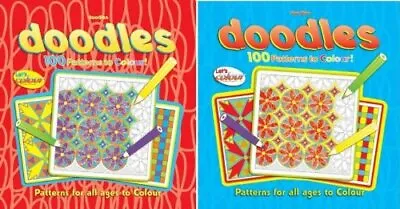 Doodles / Mosaic - Patterns To Colour Book 20cm X 20cm (A724) 2 Per Pack Book • £7.99