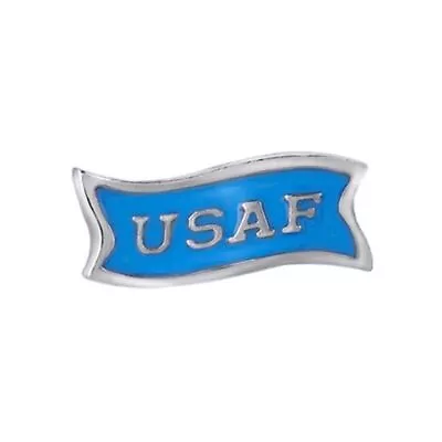 Origami Owl Silver And Blue USAF AIR FORCE Banner MILITARY Charm • $3.95