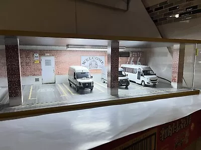 1:24 Scale Parking Lot Car Garage Display Case With Acrylic Cover And LED Lights • $88