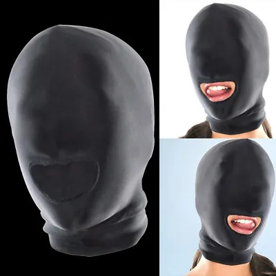 £5 • Buy Fashion Soft Full Face Spandex Padded Mask Open Mouth Hood Head Mask UK Blasg