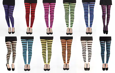 Pamela Mann Twickers Striped Stripy Tights Black & Multiple Colours Womens 8-14 • £5.79