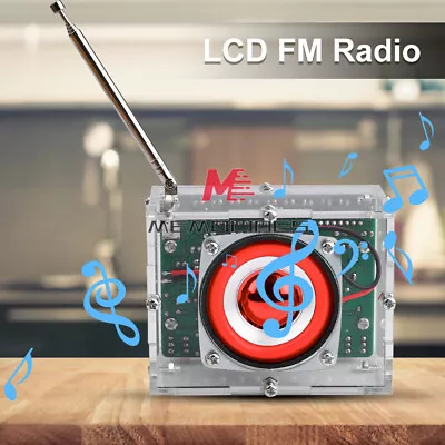 87-108MHz RDA5807 Electronic Radio Kit LCD Digital FM Radio Receiver Assembly • $10.89