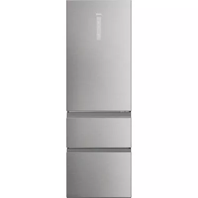 Haier HTW5618ENMG 3D 60 Series 5 60cm Free Standing Fridge Freezer Stainless • £649