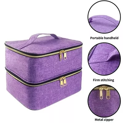 2 Layers Essential Oil Case 30 Bottles Nail Polish Storage Bag Portable Handbag • $22.88