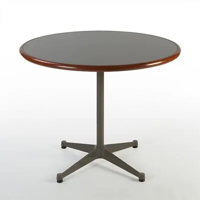 £495 • Buy Herman Miller Eames ET108 Grey Original Vintage Round Contract Dining Table