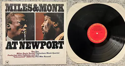 Miles & Monk At Newport ; 1977 LP  (VINYL IS EX) • $30