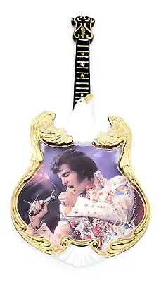 Bradford Exchange Elvis Presley 1973 Aloha From Hawaii Guitar Shaped Plate • $34.99