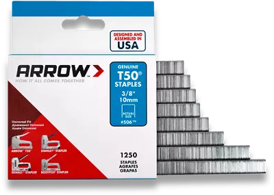 ARROW T50 Staples Heavy Duty 3/8  1250 Per Pack • $9.99