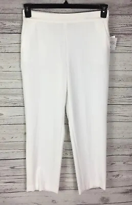 Kasper Petite Dress Pants 8P White Vanilla Ice Pull On Elastic Back Waist NWT • $17.99