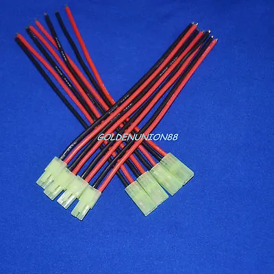 4pair Mini TAMIYA CONNECTORS Male & Female 2pin 150mm Battery Wire 16AWG RC • $6.99