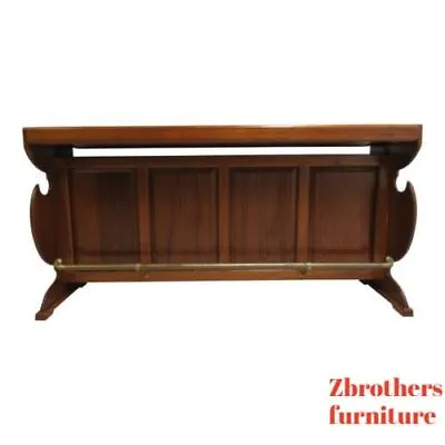 Vintage Solid Teak Mid Century Bar Mid Century Liquor Custom • $3149.10