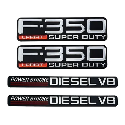 4x 1999-2004 F350 Lariat Super Duty PowerStroke Diesel V8 Fender Emblem Bagde • $69.99
