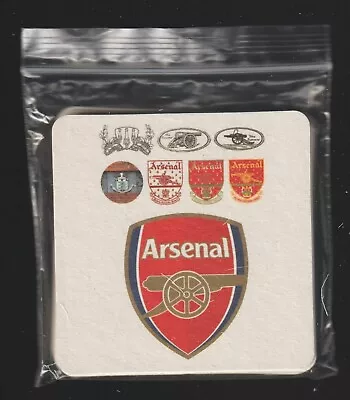 ARSENAL F.C. Badge History Pack Of 6 Pub Beer Mats / Coasters FREE POST UK • £4.25