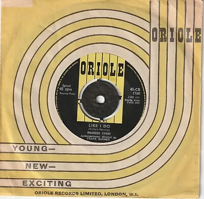 MAUREEN EVANS - Like I Do (1962) EX Copy ORIOLE Label CB 1760 • £4