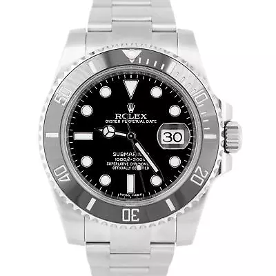 2017 MINT PAPERS Rolex Submariner Date Black Ceramic 40mm 116610 LN Watch BOX • $11293.11