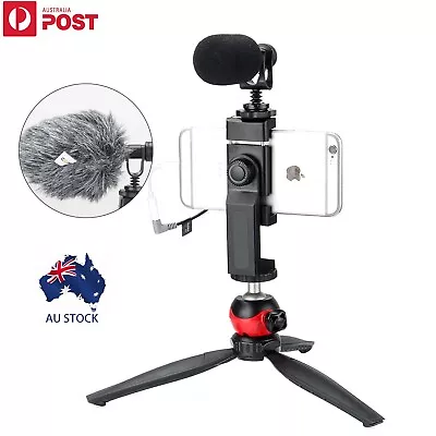 AU Smartphone IPhone Microphone Video Camera Film Filmmaking Recording Mic Kit • $28.59