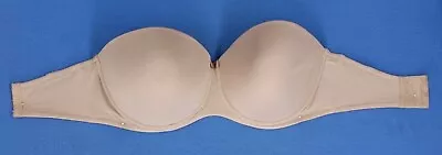 $9.99 • Buy Va Bien Lined Underwire Strapless Balconette Bra Size 36F #B7371
