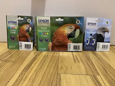 £19.99 • Buy Epson T008 Twin Pack Colour And T007 Twin Pack Black Ink Cartridges **EXPIRED**