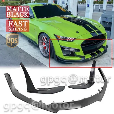 For Ford Mustang GT500 2015-2021 Matte Black Front Bumper Lip OR Corner Splitter • $122.89