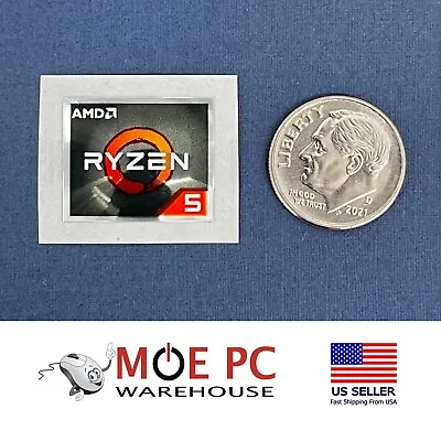 AMD RYZEN 5 Genuine LOGO STICKER/LABEL Excellent Quality (USA Seller) • $2.95