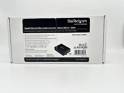 StarTech 850nm Gigabit Ethernet Fiber Media Converter MCM1110MMLC - New • $37.95