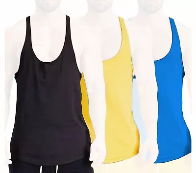 Men's 3 Pack Y-Back Muscle Tank Tops Bodybuilding Gym Fitness Stringer Athletic • $20