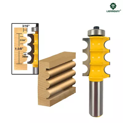 Tongue Groove Edge Moulding Router Bit Triple Bead Flute 1/2  Shank • $17.22