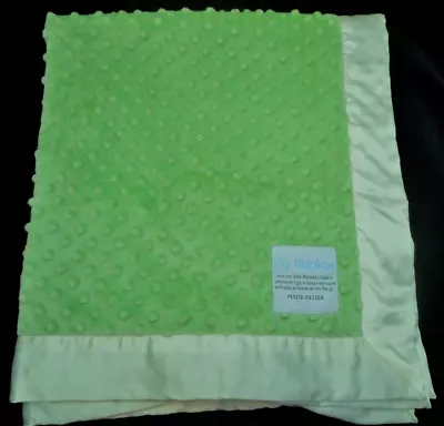 MY BLANKEE Green Minky Plush Baby Security Crib Blanket Soft Satin Trim 31 X 35  • $14.49