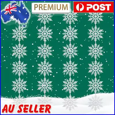 24pcs Snowflake Snow Flake Xmas Christmas Tree Party Decor Glitter Ornaments AU • $12.09