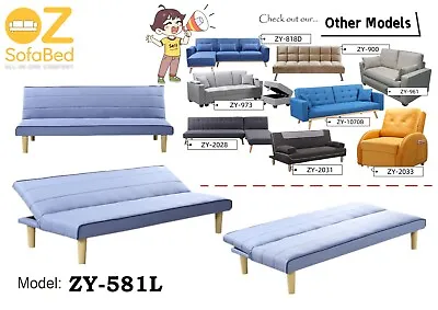 $99 • Buy Classic Sofabed Wooded Leg Sofa Bed Chair Living Room ZY-581L Metro Free Post