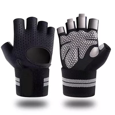 £7.49 • Buy Weight Lifting  Workout Gym Gloves  With Wrist Support Building Training Cycling