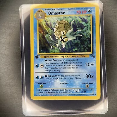 Pokémon TCG Omastar Fossil 40 Regular 1st Edition Uncommon • $1.25