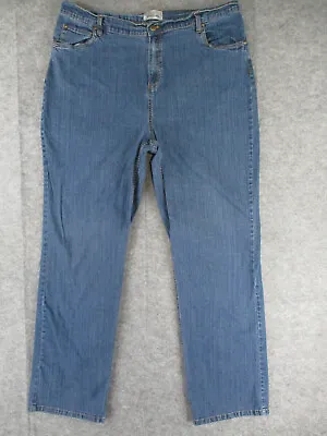 Venezia Jeans Womens 20T TALL Blue Denim Straight Leg High Rise Retro 38x33 • $15.15