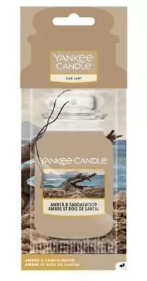 Yankee Candles Car 2D Jar Car Air Freshener Amber & Sandalwood • £1.75