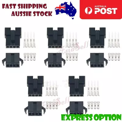 5 Sets Connector 4 Pin Cable Plug Male & Female 2.54mm • $5.62