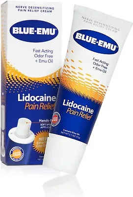 $23.99 • Buy Blue Emu Fast Acting Lidocaine Numbing Cream All Body Pain Relief Cream 2.7 Oz