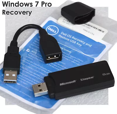 Windows 7 Professional 64-BIT Microsoft 8GB 4GB USB Stick English Dell New #2 • $34.01