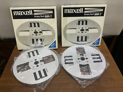 Maxell Empty Reel MR-7 Metal 7 Inch Standard Hub Lot 2 • $155