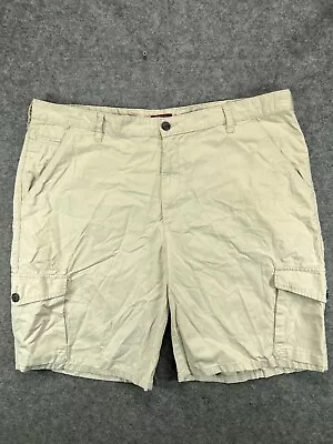 Merona Cargo Shorts Mens 42 Khaki Utility Pockets 10  Chino Casual Workwear 1 • $14.99