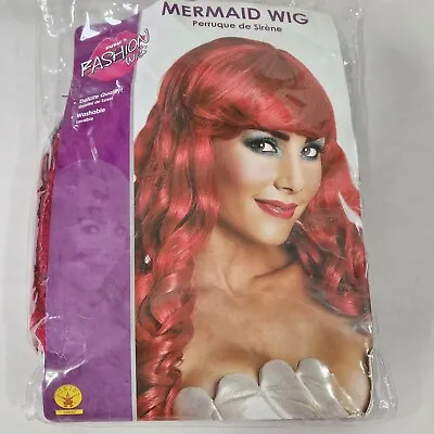 Mermaid Wig Red Curly Hair Bangs Adult Ladie's Costume Cosplay Halloween • $12