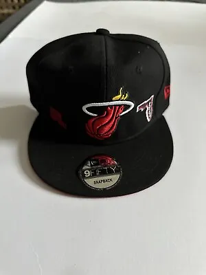 Miami Heat NBA 9 Fifty SnapBack Adjustable Baseball Cap Black • £30