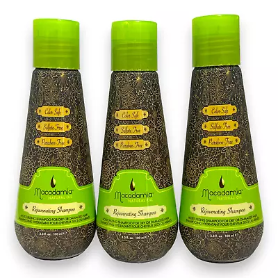 Macadamia Natural Oil Rejuvenating Shampoo 3.3fl.oz./100ml New; LOT OF 3 • $12.95