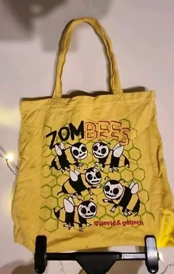 David & Goliath Zombees Zombie Bees Green & Yellow Reversable Tote Bag • £18