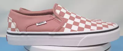 Vans Classic Slip Ons Checkerboard Shoes-salmon-uk4.5 • £30