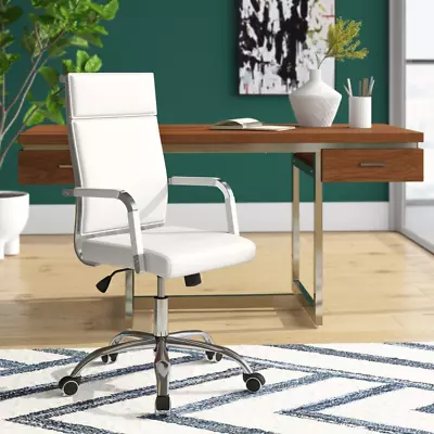 Office Desk Chair Executive Adjustable Swivel Task Chair PU Leather W/ Armrests • $98.70