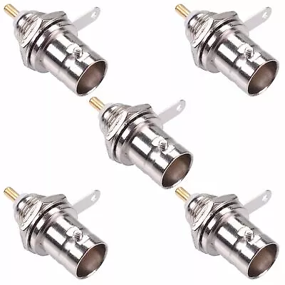 5 X BNC Panel Mount Socket Connector 50 Ohm Coax Coaxial • £4.19