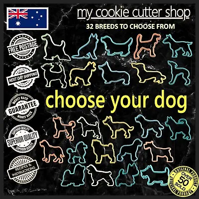 $9.95 • Buy CHOOSE YOUR DOG Cookie Cutter And Embosser. Fondant Shapes Imprint Set Stamp.