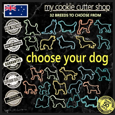 $9.95 • Buy CHOOSE YOUR DOG Cookie Cutter And Embosser. Fondant Shapes Imprint Set Stamp.